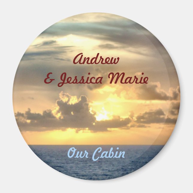 Serene Sunrise Stateroom Door Marker Magnet (Front)