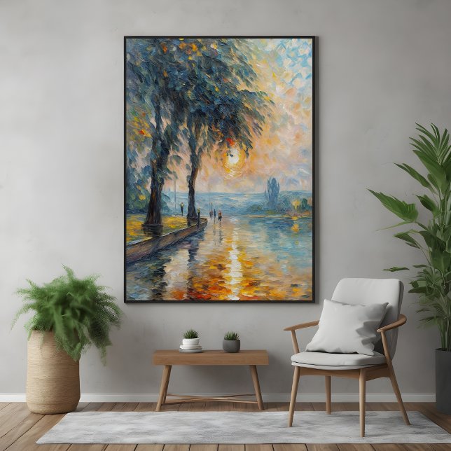 Serene Sunset by Water Impressionist Landscape Art Poster (Creator Uploaded)