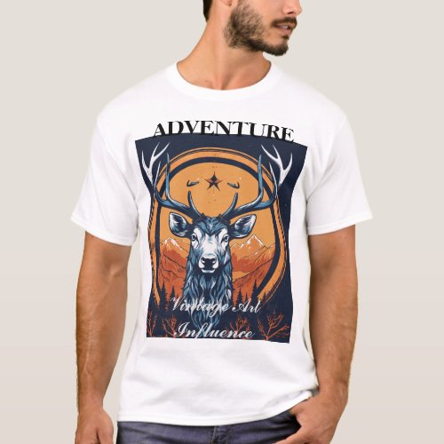 Serene Sunset Deer T_Shirt