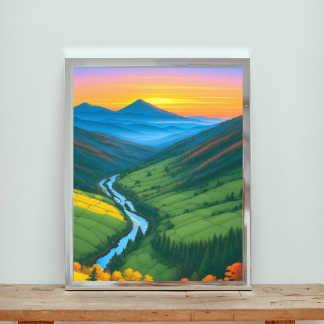 Serene Sunset Over a Winding River Photo Print (Creator Uploaded)