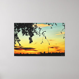 Serene Sunset Over the Countryside Canvas Print