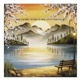 Serene Sunset with Motivational Quote Acrylic Print