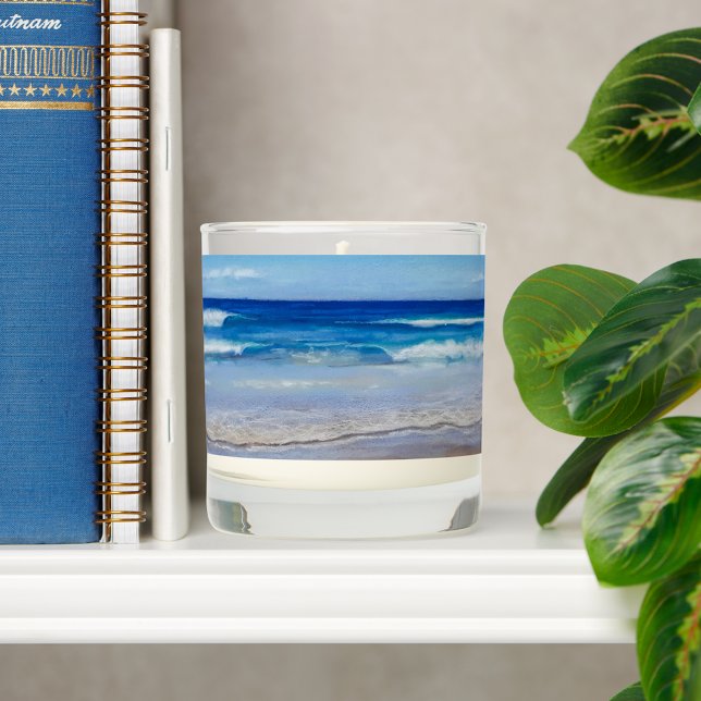 Serene Surf Candle In Glass Holder (Creator Uploaded)