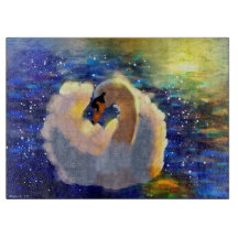 Serene Swan Blue White Cottagecore Lakeside Nature