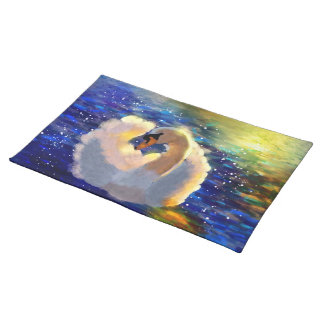 Serene Swan Lake Dining Table Decor Cloth Placemat