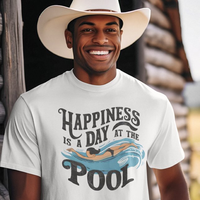 Serene Swim, Happiness is a day at the pool  T-Shirt (Creator Uploaded)