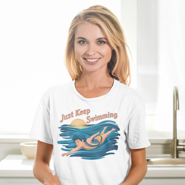 Serene Swim: Just Keep Swimming T-Shirt (Creator Uploaded)