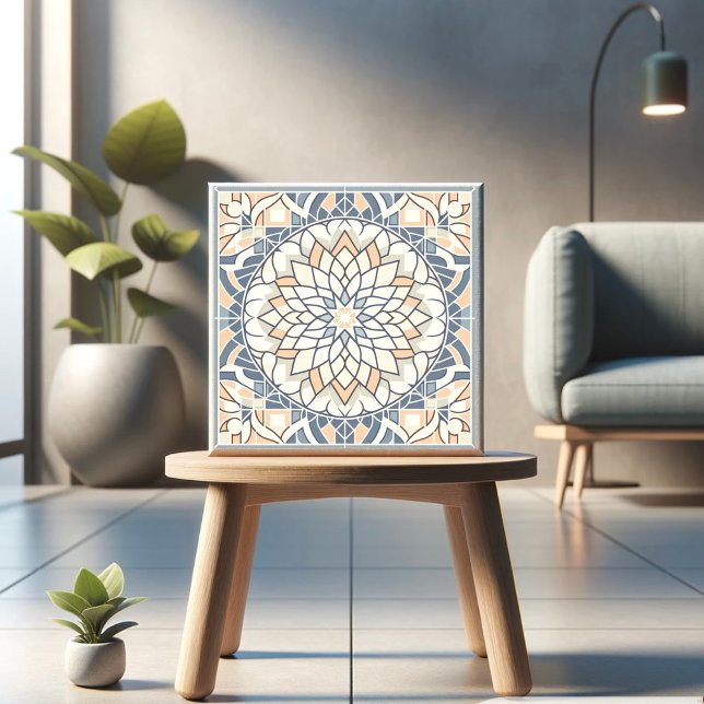 Serene Symmetry: Pastel Harmony Ceramic Tile (Creator Uploaded)