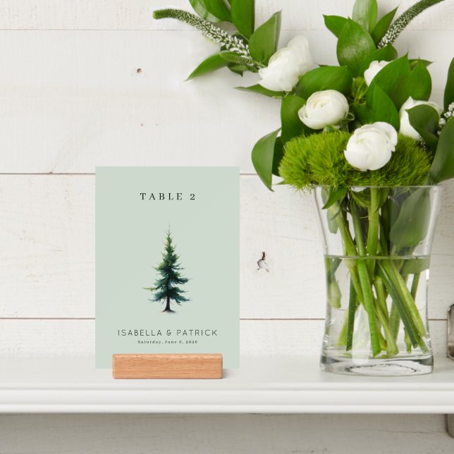 Serene Teal Minimalist Tree Illustration Holder (Insitu 4)