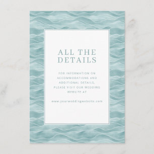 Serene Teal Wave Motions Enclosure Card