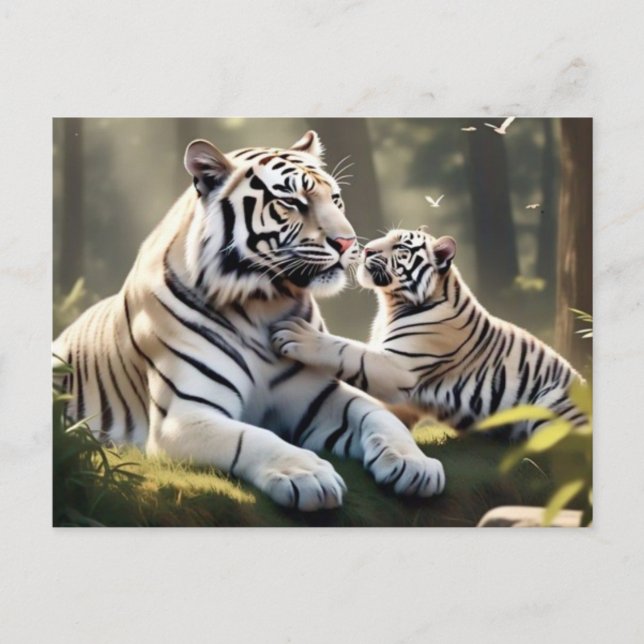Serene Tiger Forest Postcard – Elegant Wildlife (Front)