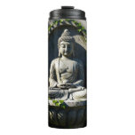 Serene Tranquil Buddha Fountain  Thermal Tumbler