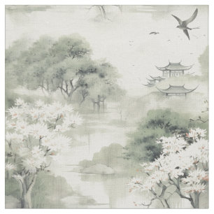 Serene Tranquility Japanese theme Fabric