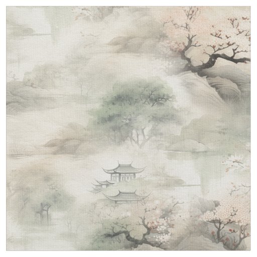 Serene Tranquility Japanese theme Fabric