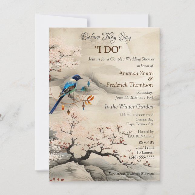 Serene Tranquility Japanese theme Invitation (Front)