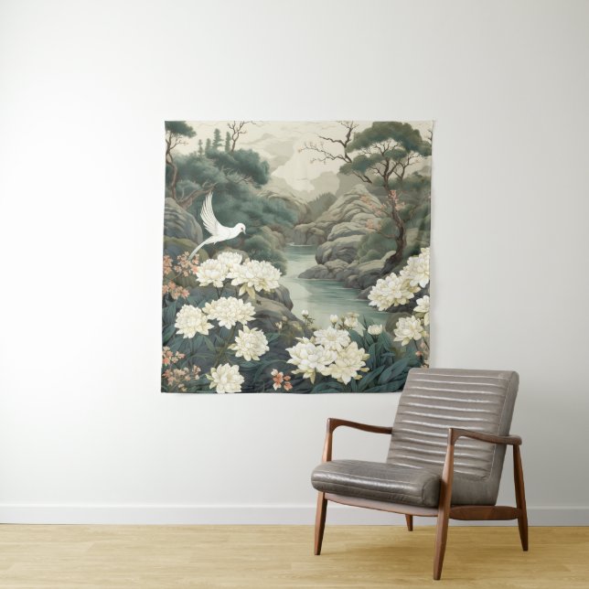 Serene Tranquility Japanese theme Tapestry (In Situ)
