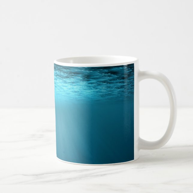Serene Underwater Scene Coastal Decor Coffee Mug (Right)