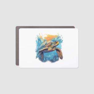Serene Underwater Turtle Copy Car Magnet