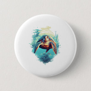 Serene Underwater Turtle Copy Copy Button