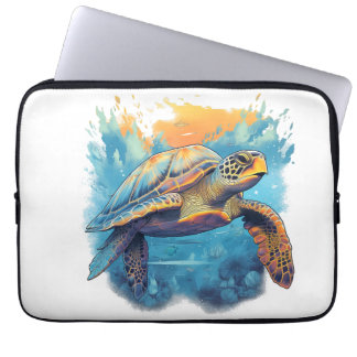 Serene Underwater Turtle Laptop Sleeve