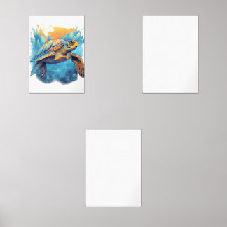 Serene Underwater Turtle Wall Art Sets