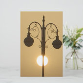 Serene Victorian Vintage Street Lamp Sunset Sky (Standing Front)