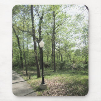 Serene Walkway Park Mouse Pad