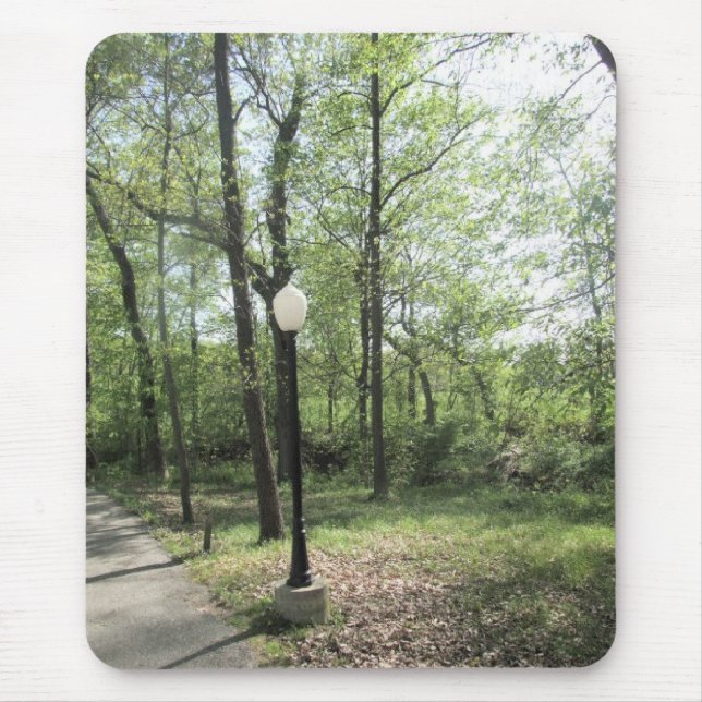 Serene Walkway Park Mouse Pad (Front)