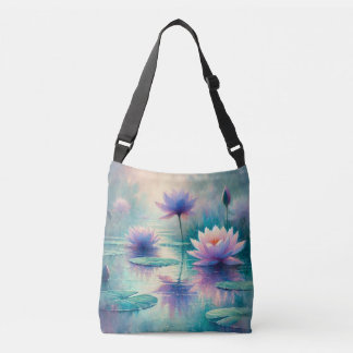 Serene Water Lilies Shoulder Bag, Crossbody Bag