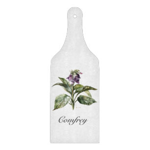 Serene Watercolor Comfrey, custom Cutting Board