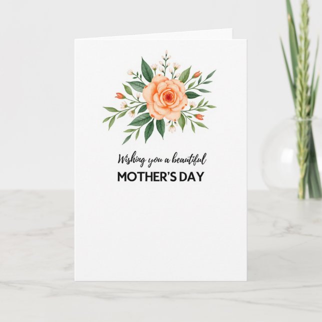 Serene Watercolor Mothers Day Card (Front)