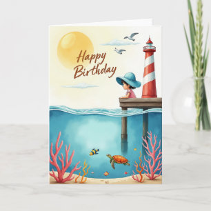 Serene Waterline Birthday Card