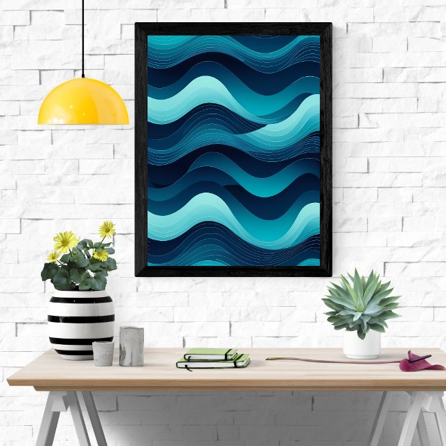 Serene Waves Abstract Art Poster (Creator Uploaded)