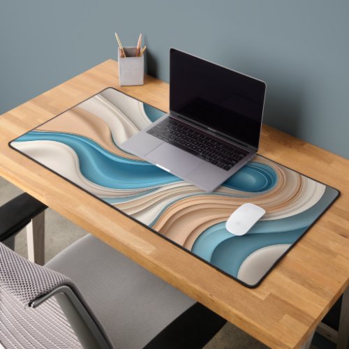 Serene Waves CastleBeige Desk Mat