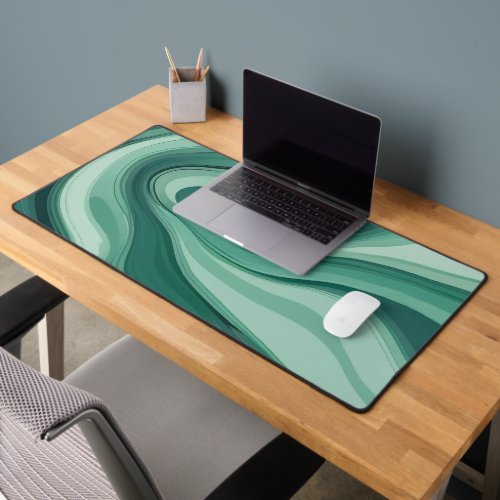 Serene Waves SageGreen Desk Mat