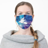 Serene White Dove Adult Cloth Face Mask (Worn)