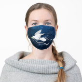 Serene White Dove Adult Cloth Face Mask (Worn)