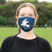 Serene White Dove Adult Cloth Face Mask (Outside)
