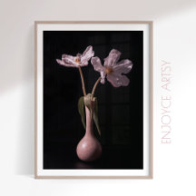 Serene wild tulip still life wall art print