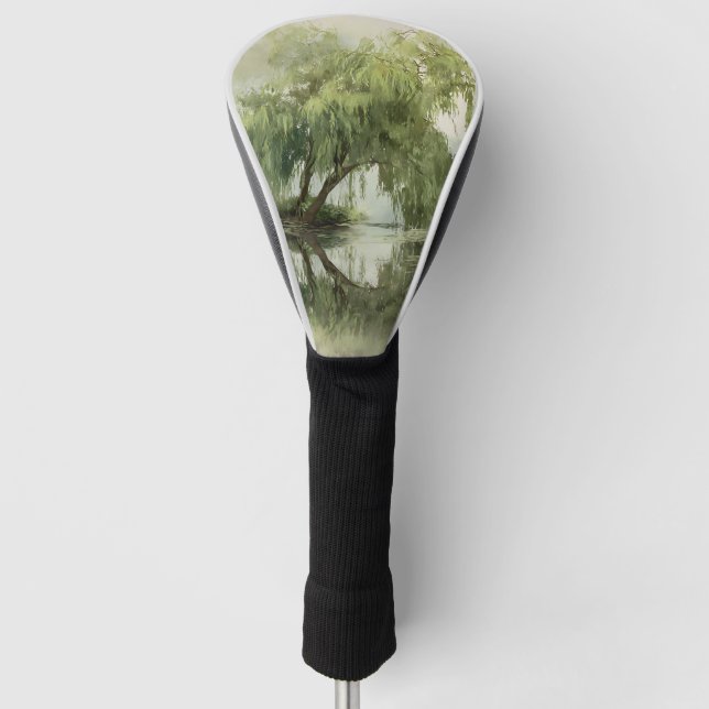 Serene Willow Tree Reflection Nature Art (5) Golf Head Cover (Front)