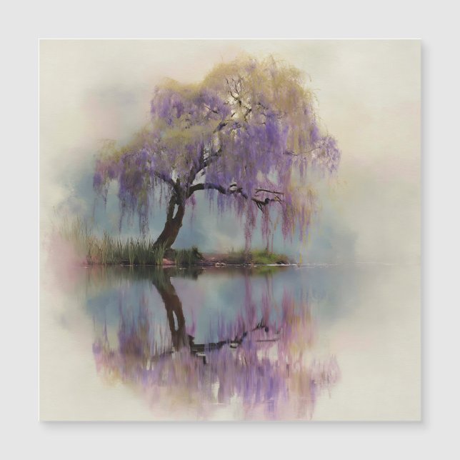 Serene Willow Tree Reflection Nature Art (6) (Front)