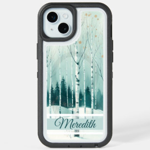 Serene Winter Birch Forest iPhone 15 Plus Case