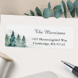 Serene Winter Forest Holiday Return Address Label<br><div class="desc">Serene Winter Forest Holiday Return Address Label. 
(1) For further customization,  please click the "customize further" link and use our design tool to modify this template. 
(2) If you need help or matching items,  please contact me.</div>