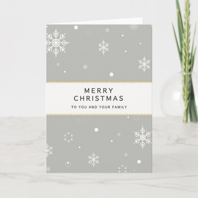 Serene Winter Gold Pattern Card (Front)