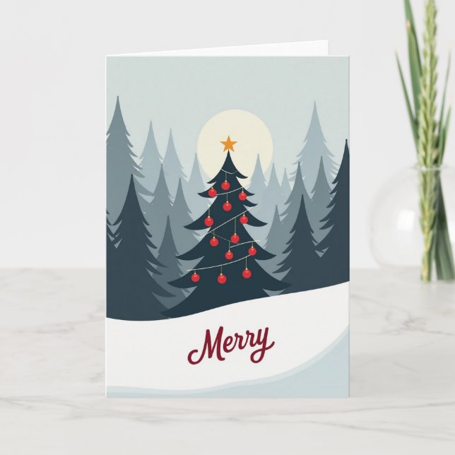 Serene Winter Moonlight Card (Front)