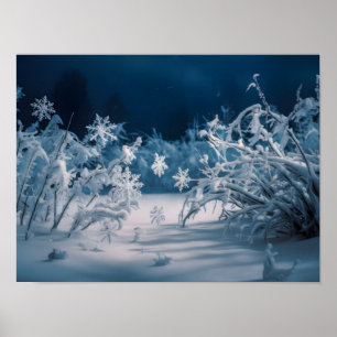 Serene Winter Night Poster