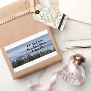 Serene Winter Scenery Rectangular Sticker