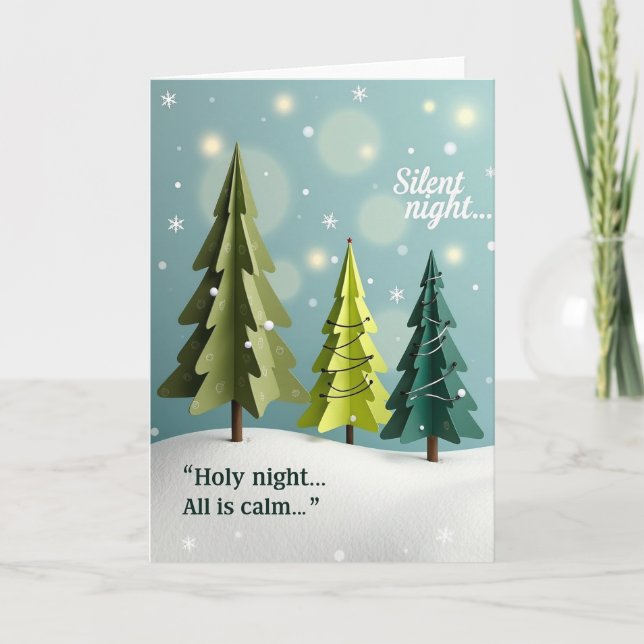 Serene Winter Trees Card (Front)