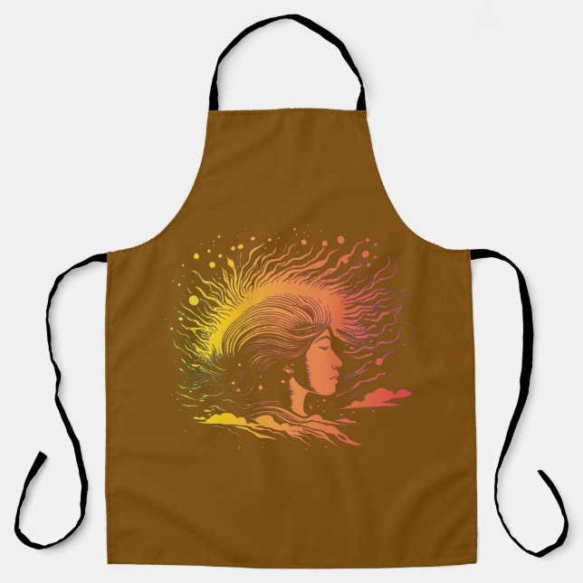 Serene Woman’s Profile. Apron (Front)
