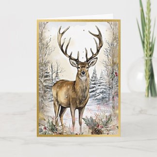 Serene Woodland Elk Elegance Card